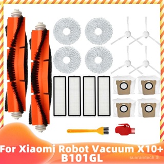 For Xiaomi Robot Vacuum X10  X10 Plus B101GL Main Side Brush Mop Cloth Holder Hepa Filter Dust Bag Spare Kit Part Accessories