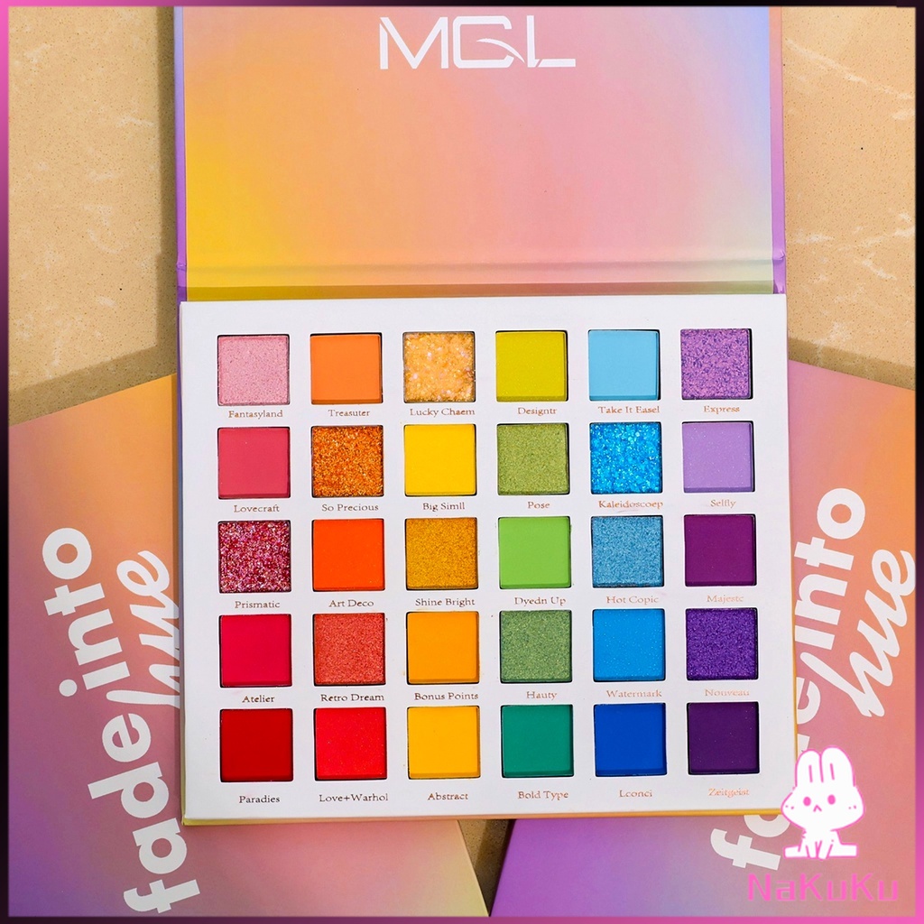 NKK อายแชโดว์พาเลท 30 สี เครื่องสําอางสําหรับแต่งหน้า น้ําหนักเบา สีรุ้ง สําหรับผู้หญิง Eye shadow