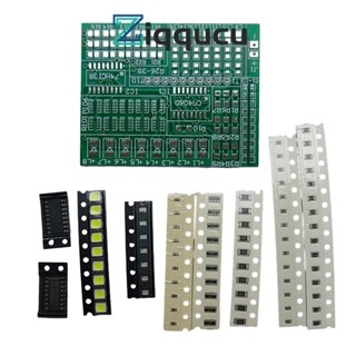 Ziqqucu SMD SMT ชุดทรานซิสเตอร์บัดกรีเชื่อม Led CD4060 74HC138 DIY