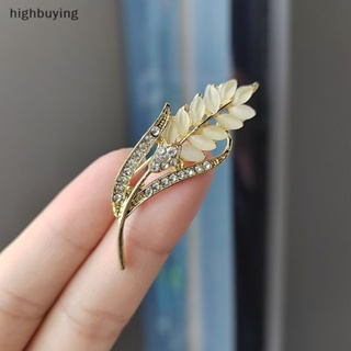 [highbuying] เข็มกลัดคริสตัล เพทาย รูปหูข้าวสาลี ประดับพลอยเทียม เครื่องประดับแฟชั่น สําหรับตกแต่งเสื้อผ้า ผ้าพันคอ ชุดเดรส เหมาะกับงานเลี้ยงอาหารค่ํา