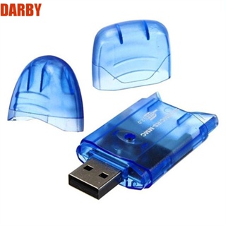 DARBY เครื่องอ่านการ์ด แฟลชไดรฟ์ ที่ทนทาน สําหรับ MMC SD SDHC USB 2.0 อุปกรณ์คอมพิวเตอร์ เครื่องอ่านการ์ด SD เชื่อมต่อ USB