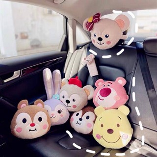 Cute Cartoon StellaLou Strawberry Bear Automotive Headrest Neck Pillow Safety Shoulder Shield Girl Car Decoration Headrest ssAd