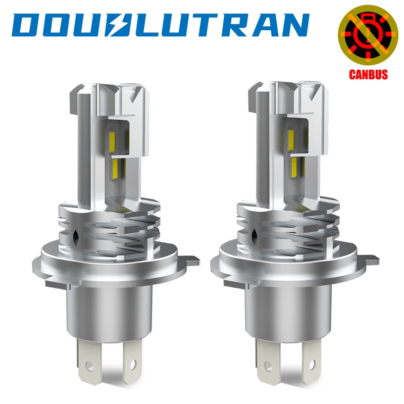 หลอดไฟหน้า LED H4 9003 CSP พร้อม Canbus High & Low Beam สําหรับรถยนต์ รถจักรยานยนต์ Audi Honda H4 2 ชิ้น