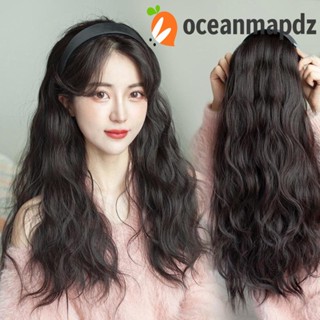 OCEANMAPDZ วิกผมหยิก ไม่มีรอยต่อ ทนความร้อน คุณภาพสูง สีดํา เหมาะกับฤดูร้อน สําหรับผู้หญิง