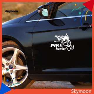 Skym* สติกเกอร์ ลาย Pike Hunter Fish มีกาวในตัว กันน้ํา สําหรับติดตกแต่งรถยนต์ DIY