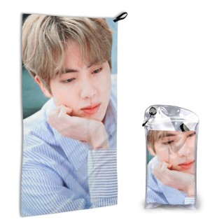 【พร้อมส่ง】ผ้าขนหนูไมโครไฟเบอร์ ลาย BTS Jin น้ําหนักเบา ดูดซับน้ําได้ดี แห้งเร็ว 16 นิ้ว X 31.5 นิ้ว เหมาะกับชายหาด สําหรับผู้ชาย และผู้หญิง ว่ายน้ํา เล่นกีฬา ชายหาด