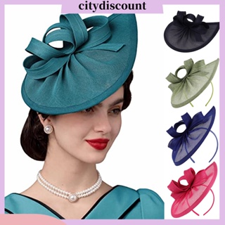 &lt;citydiscount&gt;  ที่คาดผม ประดับโบว์ กันตก สไตล์เรโทร สําหรับเจ้าสาว