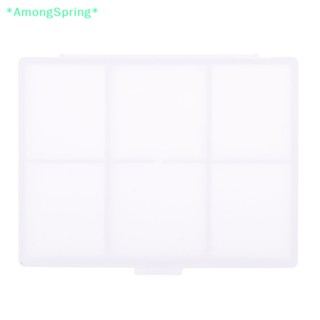 Amongspring&gt; กล่องพลาสติกใส ทรงสี่เหลี่ยมผืนผ้า สําหรับเก็บเครื่องประดับ ต่างหู ลูกปัด 1 ชิ้น
