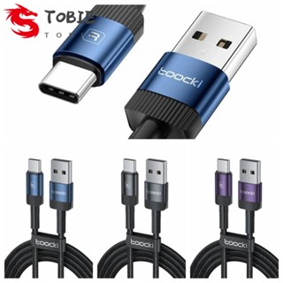 Tobie 3A สายชาร์จ USB Type C อะลูมิเนียมอัลลอย USB Type C QC 3.0 ชาร์จเร็ว 0.5 1 2 ม.