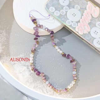 ALISOND1 สายคล้องโทรศัพท์มือถือ ประดับลูกปัด แฮนด์เมด