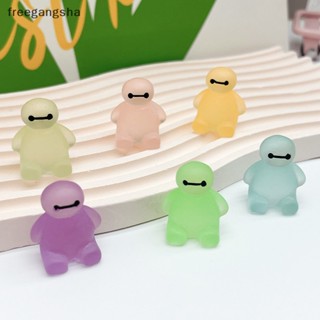 [FREG] 5Pcs Mini Luminous Resin Baymax Ornament Glow In The Dark Miniature Figures DIY Dollhouse Decoration Random Color FDH