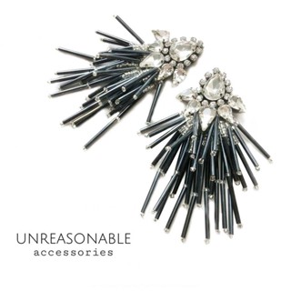 ต่างหู Firework Earrings สี Midnight Blue ต่างหูคลิป ต่างหูก้านเงินแท้ UA0424-03 Unreasonable Accessories