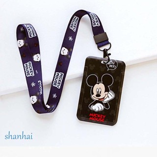 SHANHAI กระเป๋าใส่บัตรเครดิต บัตรประจําตัวประชาชน ลายการ์ตูนน่ารัก พร้อมเชือกเส้นเล็ก แฟชั่นสําหรับรถบัส