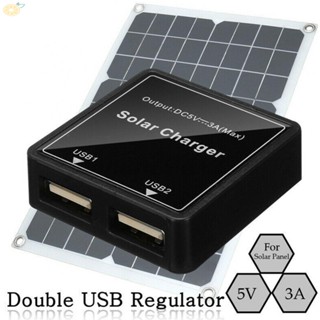 【VARSTR】Double USB Regulator USB Regulator 1pc 5V~20V Accessories Solar Power Supplies