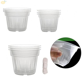 【VARSTR】9 Pack Orchid Pots With Holes 3 Each Of 4.8, 5.7 Clear Orchid Pots For Repotting