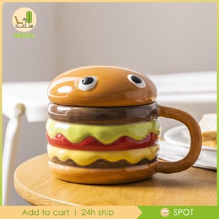 [Ihoce] แก้วกาแฟ รูปเบอร์เกอร์ 300 มล. สําหรับครอบครัว ออฟฟิศ ห้องนอน