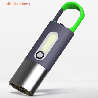 [Initiationdawn] พวงกุญแจไฟฉาย ขนาดเล็ก แบบพกพา ชาร์จ USB