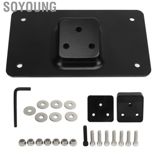 Soyoung Laydown License  Mount Easy Installation 3 Holes Mounting for Motorbike