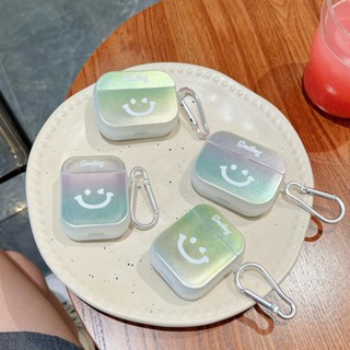 เคสหูฟังบลูทูธไร้สาย TPU ใส แบบนิ่ม ลายหน้ายิ้ม สําหรับ AirPods 1 2 3 Pro2 2022