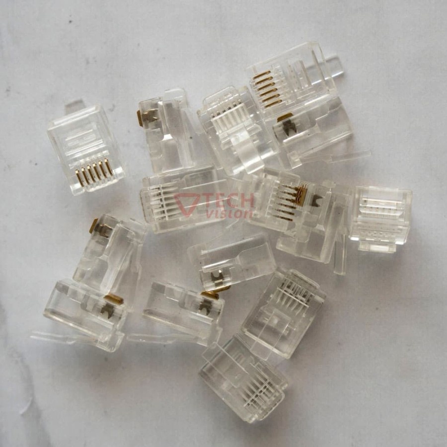 ขั้วต่อ RJ12 6Pin 6P6C ตัวเชื่อมต่อโทรศัพท์