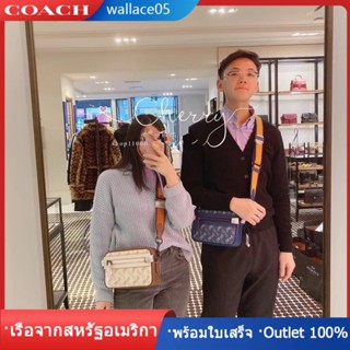 Academy Crossbody 89084 กระเป๋าสะพายข้าง COAC H กระเป๋ากล้องผู้ชาย พิมพ์ม้าและรถม้า