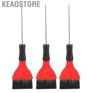 Keaostore 3Pcs  Brush Stainless Steel Pin Nylon Bristles Detachable Easy MNS