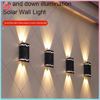 โคมไฟ LED ติดผนัง พลังงานแสงอาทิตย์ กันน้ํา สําหรับตกแต่งสวน รั้ว ระเบียง