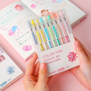 ชุดปากกากดสี ปลาย 0.5 มม. พร้อมปากกาเครื่องเขียน 9 ชิ้น สําหรับผู้หญิง