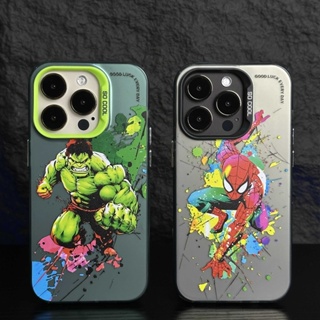 The Hulk สไปเดอร์แมน เคส iPhone 12 pro max case  คนที่น่าตื่นตาตื่นใจ iPhone11 iPhone13 เคสไอโฟน 14 Pro Max Phone Cover Iron Man