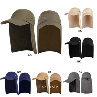 Fancysip หมวกตกปลา ป้องกันแดด 50 องศา พร้อมที่ครอบหู ถอดออกได้ สําหรับทุกเพศ