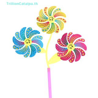 Trillioncatalpa กังหันลม ลายการ์ตูน 3D หลากสี สําหรับตกแต่งบ้าน สวน 1 ชิ้น