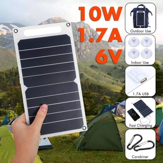  Sports Love แผงโซลาร์เซลล์ 10W Monocrystalline Silicon IP65 เครื่องชาร์จแผงโซลาร์เซลล์แบบพกพากันน้ำบางเฉียบพร้อมถ้วยดูด