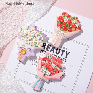 [NutriliteMelting1] สติกเกอร์แม่เหล็กติดตู้เย็น เรซิ่น รูปช่อดอกไม้ 3D [TH]