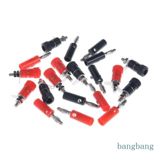 Bang ปลั๊กกล้วยขั้วต่อลําโพง 4 มม. สีดํา สีแดง 10 คู่