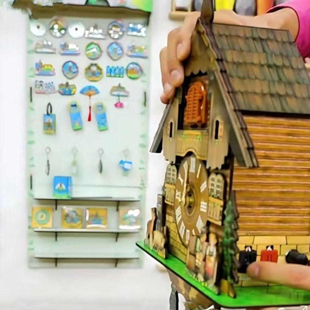 Quillan ไม้ลูกตุ้มนาฬิกาวินเทจ, Forest Tower เงียบไม้นาฬิกาแขวน,หลายรูปแบบ Vintage ไม้ 3D Chiming 3D Chiming นาฬิกาบ้าน