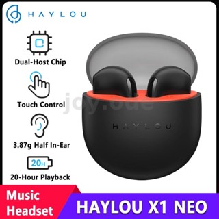 Haylou X1 Neo TWS หูฟังบลูทูธ V5.3 ไดรเวอร์ 13 มม. ความล่าช้าต่ํา ความสะดวกสบายครึ่งหู