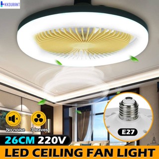 Fan Light Bedroom Silent โคมไฟพัดลมเพดาน Led Bedroom Night Light E27 30w พร้อมรีโมท KDURANT