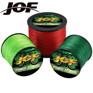 Jof สายเอ็นตกปลาถัก PE 100% 8 เส้น 300 ม. 500 ม. 18LB-90LB