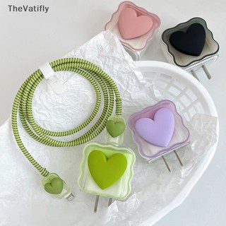 [TheVatifly] ตัวถนอมสายชาร์จ USB ลายหัวใจน่ารัก 3D สําหรับ iPhone [Preferred]