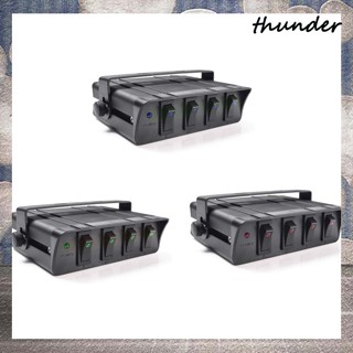 Thunder กล่องสวิตช์โยก 4-gang 12v 3pin สําหรับเรือ รถบรรทุก ยานพาหนะ