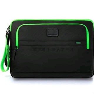 T TUMI798702 R RAZER RAZER Co-Branded กระเป๋าเอกสาร ทรงคลัทช์ ขนาด 50 ซม. สไตล์นักธุรกิจ แฟชั่นสําหรับผู้ชาย