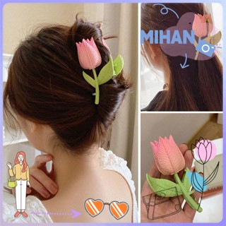 ☼MIHAN☼ Headgear Tulip Hair Clip Flower Hairpin Claw Clip Womens Headwear Fashion Jewelry Girls Hair Accessories