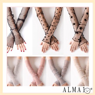 ALMA ถุงมือกันแดด ป้องกันรังสียูวี แบบบาง ระบายอากาศได้ดี สําหรับขี่จักรยาน