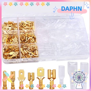 Daphs ขั้วต่อสายไฟ ตัวผู้ และตัวเมีย 2.8 4.8 6.3 มม. สีทอง สําหรับลําโพงเครื่องเสียงรถยนต์ 360 ชิ้น