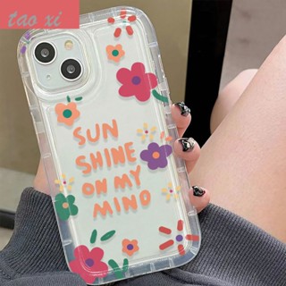 เคสป้องกันโทรศัพท์มือถือ แบบนิ่ม ลายดอกไม้ กันกระแทก ทนต่อการเสียดสี สําหรับ Apple Iphone 13 14pro 12 11max xr xs 8 9JMV