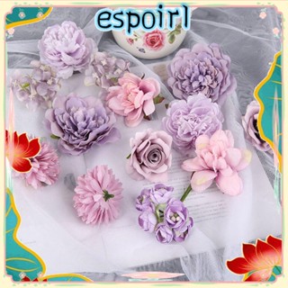 Espo ชุดดอกไม้ประดิษฐ์ ผ้าไหม คละแบบ DIY สําหรับตกแต่งงานปาร์ตี้ 1 ถุง