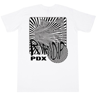 Ripndip เสื้อยืดแขนสั้นลําลอง ทรงหลวม พิมพ์ลายแมว PDX Portland สําหรับผู้ชาย และผู้หญิง 0723