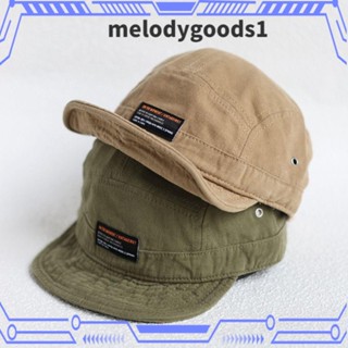 Melodygoods1 หมวกเบสบอล ลําลอง พิมพ์ลายตัวอักษร ปีกสั้น สไตล์เรโทร