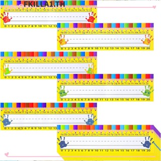 Faccfki แผ่นป้ายชื่อ กระดาษ หลากสี แบบดั้งเดิม สําหรับตั้งโต๊ะ โรงเรียนอนุบาล