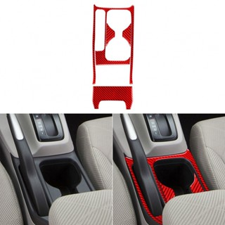 ⚡SUPERSL-TH⚡Anti Scratch Carbon Fiber Water Cup Holder Panels for Honda Civic 2012 2015 4Pcs⚡NEW 7